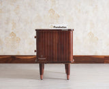 Eiffel Solid Wood Two Door Bedside Table - Bedside Table - Furniselan-Grey-Finish
