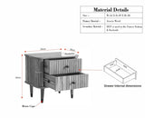 Eiffel Solid Wood Two Door Bedside Table - Bedside Table - Furniselan-Natural-Finish