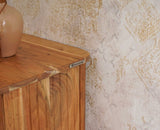 Eiffel Solid Wood Two Door Bedside Table - Bedside Table - Furniselan-Natural-Finish