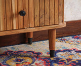 Eiffel Solid Wood Two Door Bedside Table - Bedside Table - Furniselan-Natural-Finish