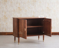 Eiffel Solid Wood Two Door Sideboard Cabinet - Sideboard - Furniselan - Teak-Finish