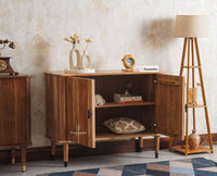 Eiffel Solid Wood Two Door Sideboard Cabinet - Sideboard - Furniselan - Natural-Finish