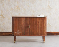 Eiffel Solid Wood Two Door Sideboard Cabinet - Sideboard - Furniselan - Teak-Finish
