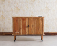 Eiffel Solid Wood Two Door Sideboard Cabinet - Sideboard - Furniselan - Natural-Finish