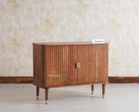 Eiffel Solid Wood Two Door Sideboard Cabinet - Sideboard - Furniselan - Teak-Finish