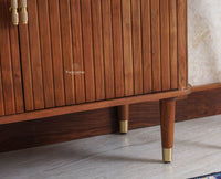 Eiffel Solid Wood Two Door Sideboard Cabinet - Sideboard - Furniselan - Teak-Finish