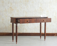 Eiffel Wooden Two Drawer Console Table Furniselan Grey Finish