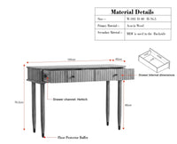 Eiffel Wooden Two Drawer Console Table Furniselan Natural Finish