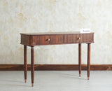 Eiffel Wooden Two Drawer Console Table Furniselan Grey Finish