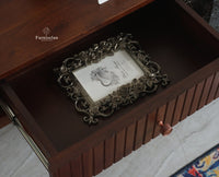 Eiffel Wooden Two Drawer Console Table Furniselan Grey Finish