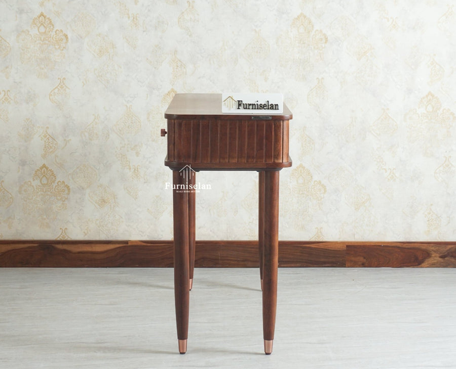 Eiffel Wooden Two Drawer Console Table Furniselan Grey Finish