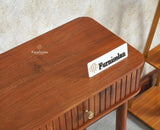 Eiffel Wooden Two Drawer Console Table Furniselan  Brown Finish