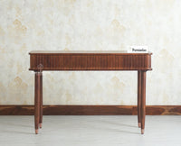 Eiffel Wooden Two Drawer Console Table Furniselan Grey Finish