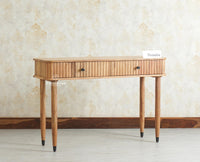 Eiffel Wooden Two Drawer Console Table Furniselan Natural Finish