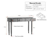 Eiffel Wooden Two Drawer Console Table Furniselan Grey Finish