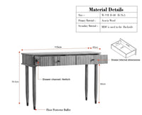 Eiffel Wooden Two Drawer Console Table Furniselan Grey Finish