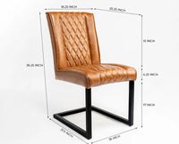 Elder Echo PU Dining Chair – Modern Upholstered Dining Chair for Home & Café Brown