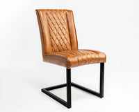 Elder Echo PU Dining Chair – Modern Upholstered Dining Chair for Home & Café Brown