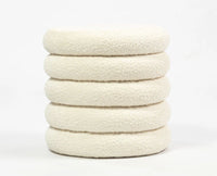 Elves Boucle Plywood Pouf White