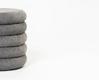 Elves Boucle Plywood Pouf Grey