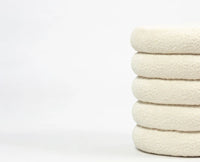 Elves Boucle Plywood Pouf White