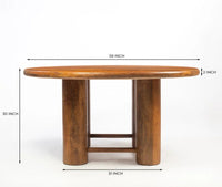 Elvora 6 Seater Dining Table Brown