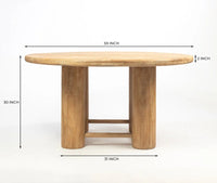 Elvora 6 Seater Dining Table Black Limewash