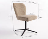 Eonify Rise Chair – Modern Upholstered Dining Chair for Home & Café Taupe