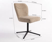 Eonify Rise Chair – Modern Upholstered Dining Chair for Home & Café Taupe