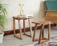 Eric End Table Set Furniselan Natural Finish