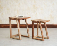 Eric End Table Set Furniselan Natural Finish