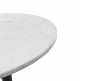 Ivy Aluminum Side Table with Marble - Ivory Marble