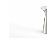 Isla Metal Side Table with Marble - White Marble