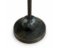 Rhea Aluminum Side Table with Marble - Brown Marble