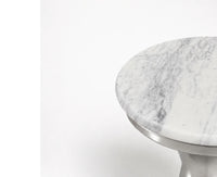 Isla Metal Side Table with Marble - White Marble