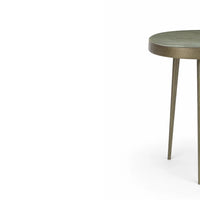 Liora Aluminum Side Table - Antique Brass Finish