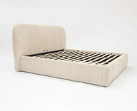 Fitzrovia Double Size Beam Upholstered Bed Furniselan White