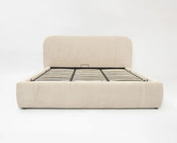 Fitzrovia Double Size Beam Upholstered Bed Furniselan White