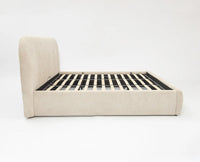 Fitzrovia Double Size Beam Upholstered Bed Furniselan White