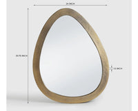 Flora Mirror Antique Brass