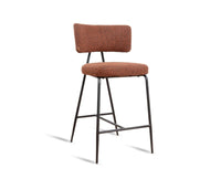 Florava Leaf Bar Chair – Modern Upholstered Dining Chair for Home & Café Rust