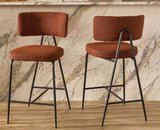 Florava Leaf Bar Chair – Modern Upholstered Dining Chair for Home & Café