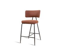 Florava Leaf Bar Chair – Modern Upholstered Dining Chair for Home & Café Rust
