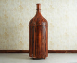 Florence Decanter Style Sheesham Wood Bar Cabinet with Glass Holder Furniselan Maple Finish