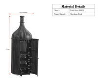 Florence Decanter Style Sheesham Wood Bar Cabinet with Glass Holder Furniselan Teak Finish