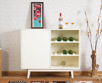 France Wooden Bar Cabinet Furniselan - Milky-White