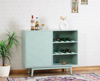 France Wooden Bar Cabinet Furniselan - Silt-Green