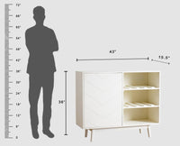 France Wooden Bar Cabinet Furniselan - Milky-White