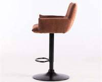 Kellan PU Leather Bar Stool - Terracotta