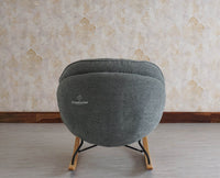 GeoNest Lounge Rocking Chair Furniselan - Charcoal-Grey
